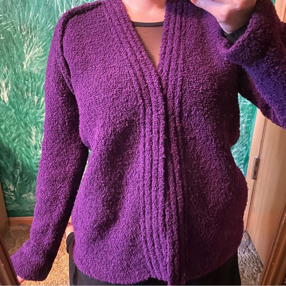 4/$20| Purple Cardigan Shrug with Pockets - Picture 1 of 7